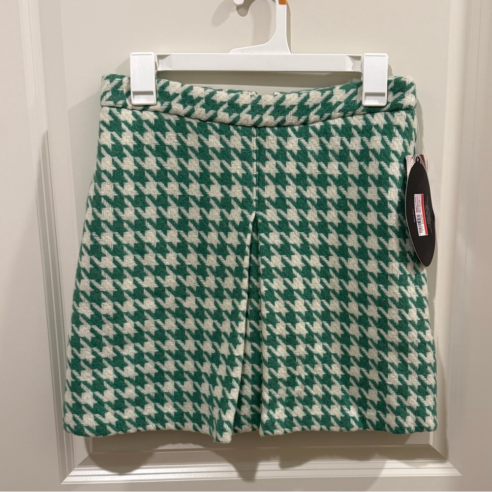 Paul & Joe for Target Checkered Skirt Preppy Academia Size 3 Green White